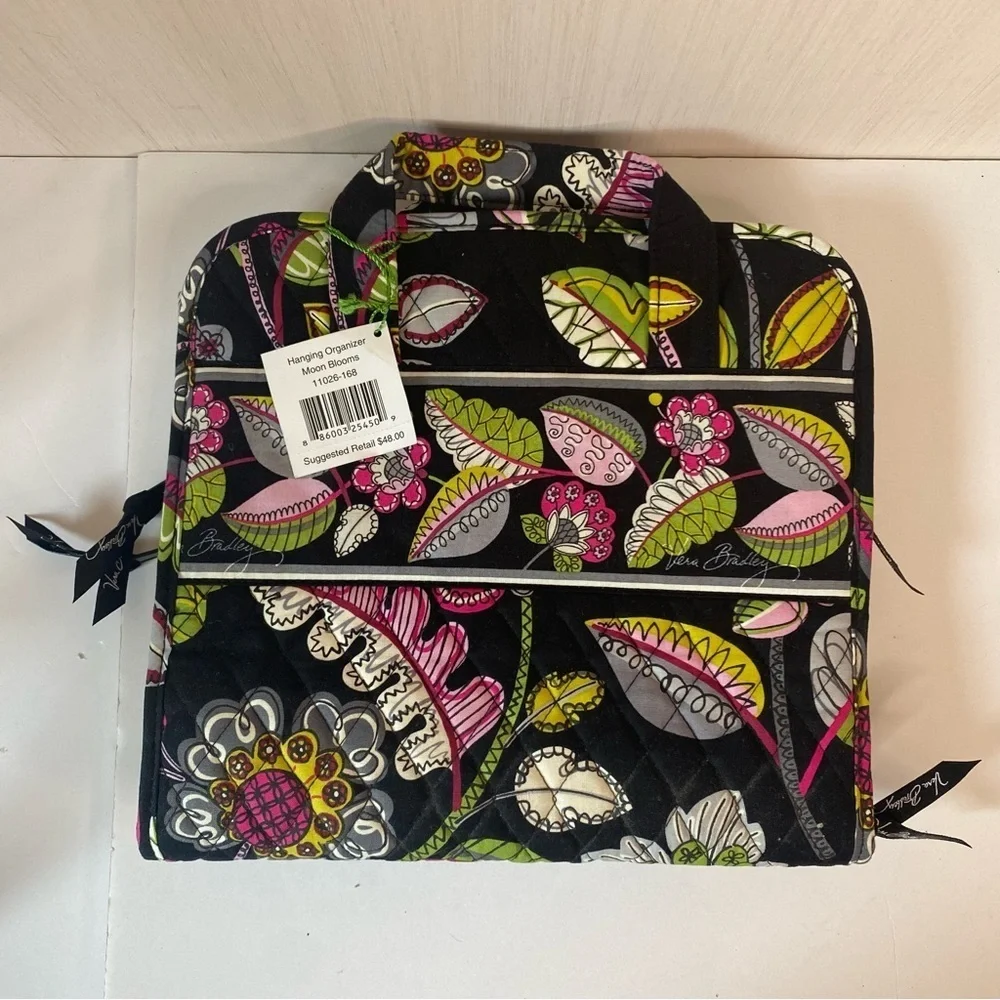 NWT Vera Bradley Hanging Organizer Moon Blooms Travel Bag Retired Pattern